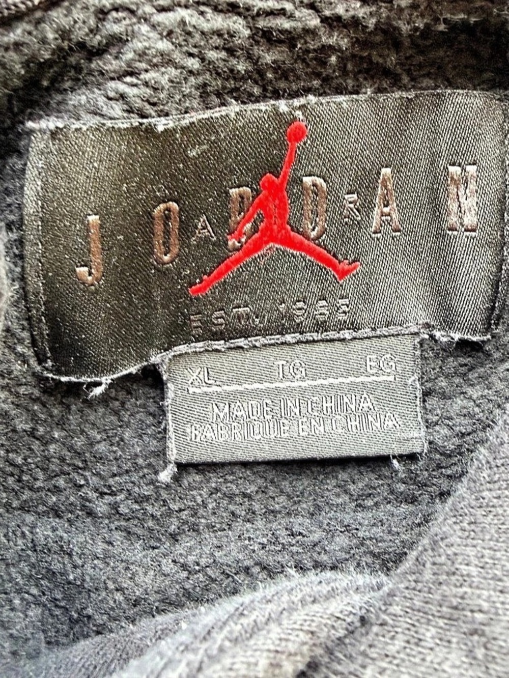 Jordan Jumpman Classics Pullover Hoodie XL Black & Red - Picture 4 of 5
